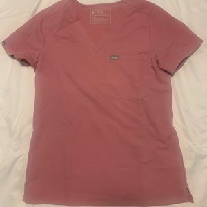FIGS Chalk Pink Scrub Top